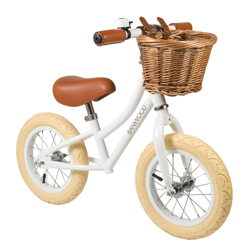 First Go! White Banwood Bike – Starship for Littles